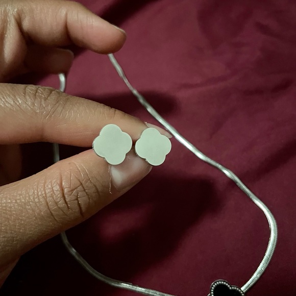 925 Alhambra silver necklace set - Picture 8 of 11